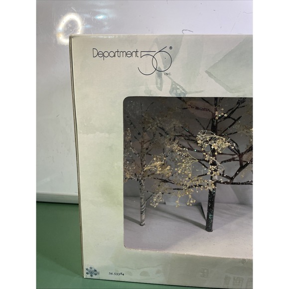 Dept 56 Seasons Bay Accessories WINTER TREES Set of 4 #53384 NIB - Picture 2 of 12